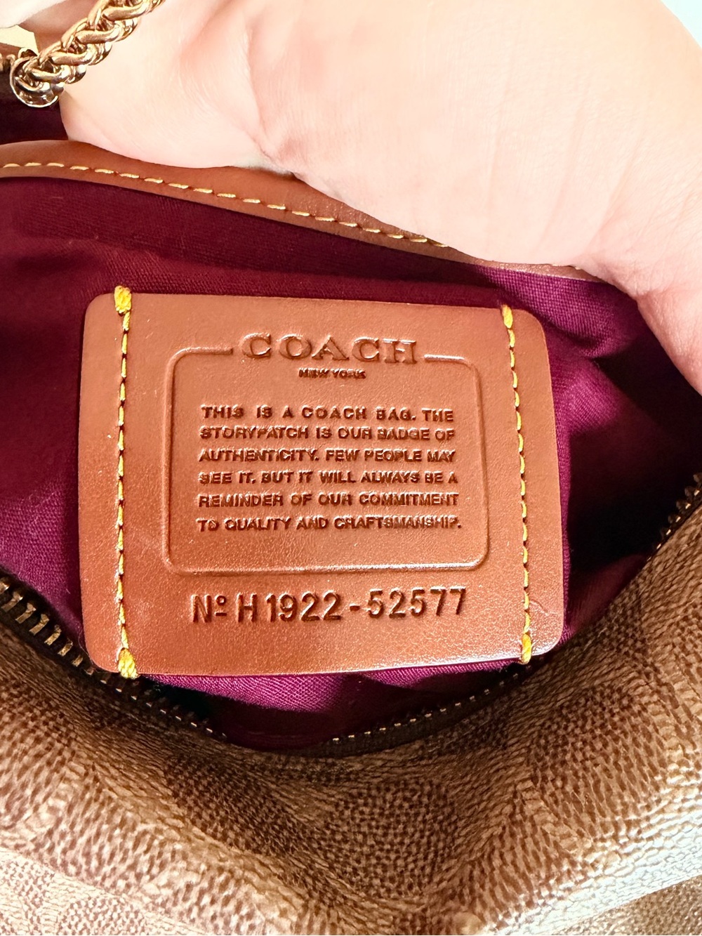 Coach Signature Coated Canvas Shoulder Bag in Brown/Chestnut - Picture 7 of 7